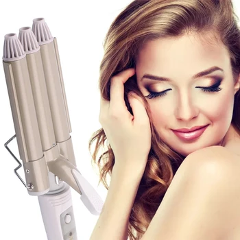 

Home Three Stick Water Corrugated Plywood Egg Roll Big Volume Perm Hair Styling Curler Volumer Aluminum Alloy Waving Irons Tool