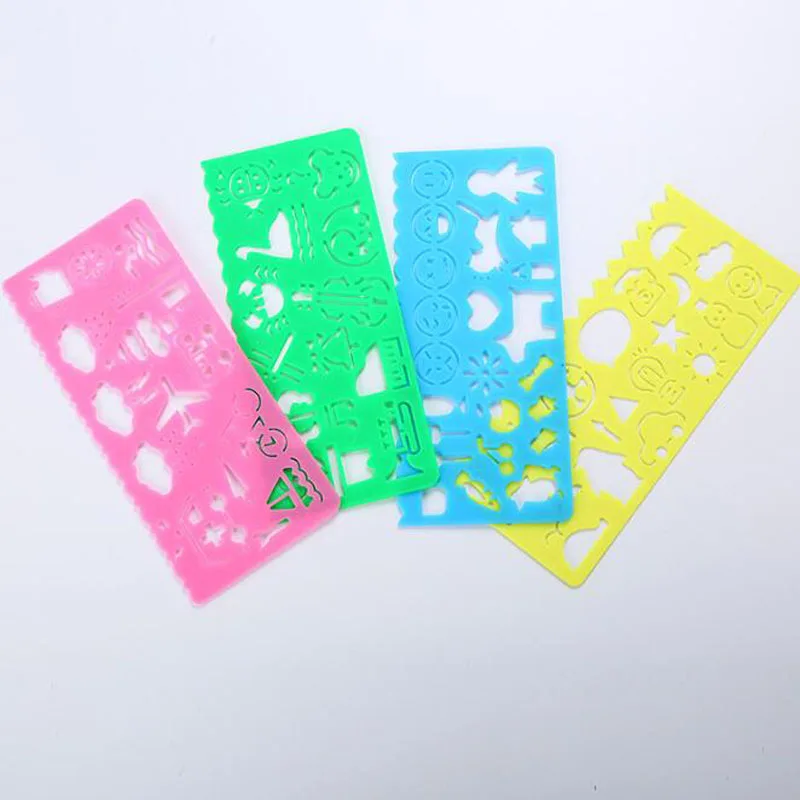

Children'S Educational Multi Function Changeable Flower Ruler Student Stationery Cute Drawing Ruler Practice Painting Set Ruler