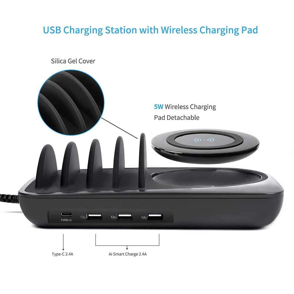 SooPii سطح المكتب 4 ميناء وحدة شاحن حامل العالمي USB محطة لشحن الهاتف المحمول ل فون سامسونج باد اللوحي SooPii سطح المكتب 4 ميناء وحدة شاحن حامل العالمي USB محطة لشحن الهاتف المحمول ل فون سامسونج باد اللوحي