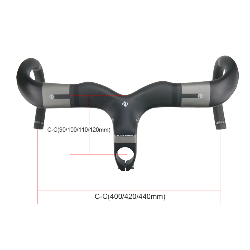 Руль велосипедный карбоновый с изогнутым стержнем 400/420/440 мм|carbon road bike handlebars|carbon