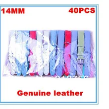 40 шт 14 мм ремешок из натуральной кожи 9 цветов-высокое качество-низкая цена-3169