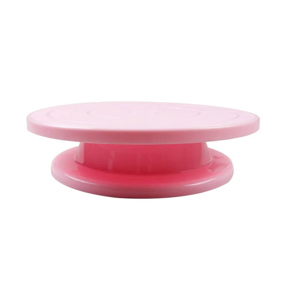 10 Inches Plastic Swivel Plate Cake Revolving Stand Accessories Kitchen Mold Durable Easy Decorating Sturdy Multicolor