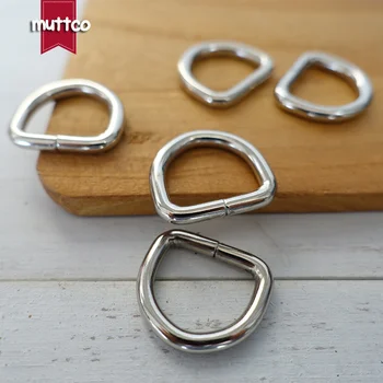 

50pcs/lot Dee Rings 15mm D ring semicircle button durable and strong connect buckle flat D rings diy dog collar accessory DK-15S