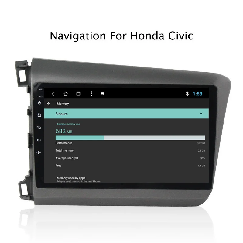 Perfect NAVITOPIA 9inch 2G RAM 32G ROM Android 8.1 Vehicle Car DVD Multimedia GPS Navigation for Honda Civic 2012 2013 2014 2015 8