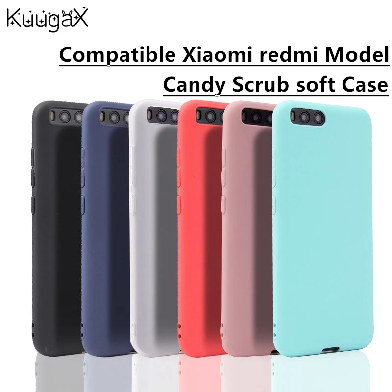 

KuugaX Matte Candy Silicone Case For xiaomi 6 6X A1 5X Max 2 Redmi 4X 4A 4 pro 5 plus 5A Note5A Note4x Note 4 Soft TPU Cover bag