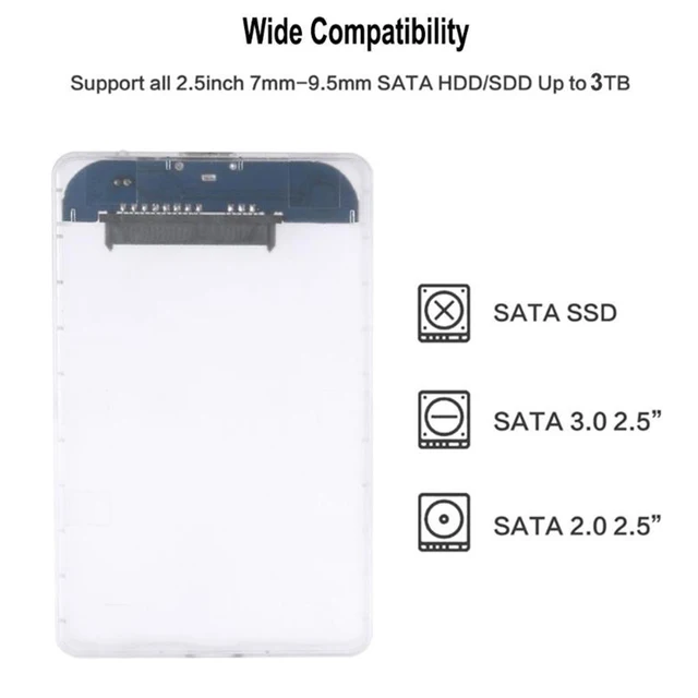 Cheap Etmakit Computer Peripheral Transparent External Hard Drive Enclosure 2.5" USB 3.0 HDD Enclosures Tool Hard Disk Drive Case Cheap Etmakit Computer Peripheral Transparent External Hard Drive Enclosure 2.5" USB 3.0 HDD Enclosures Tool Hard Disk Drive Case