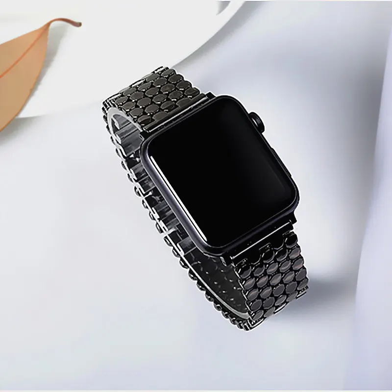 Ремешок из нержавеющей стали для Apple watch band 38 мм 42 металлический звеньевой браслет