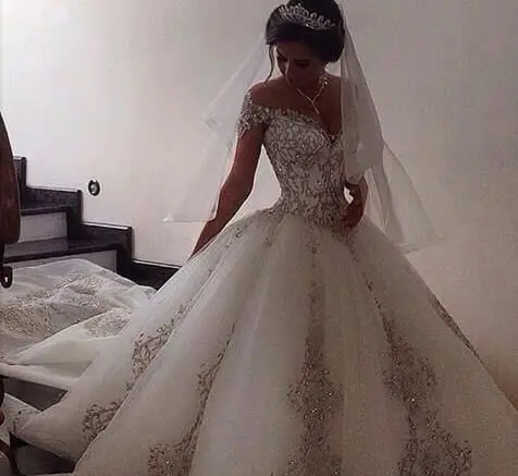 Vestido de noiva роскошная модель кружевные кристаллы для свадебного платья Свадебные платья кружевные красивые на заказ с 1,3 м длинным шлейфом