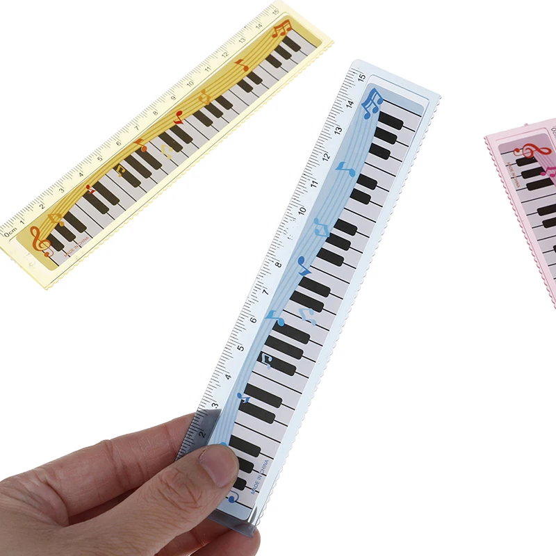 Креативный 1 шт. 15 см милое мультяшное пианино музыкальная линейка с нотами закладки для школьных учебников ученическая линейка подарок линейка цвет случайный