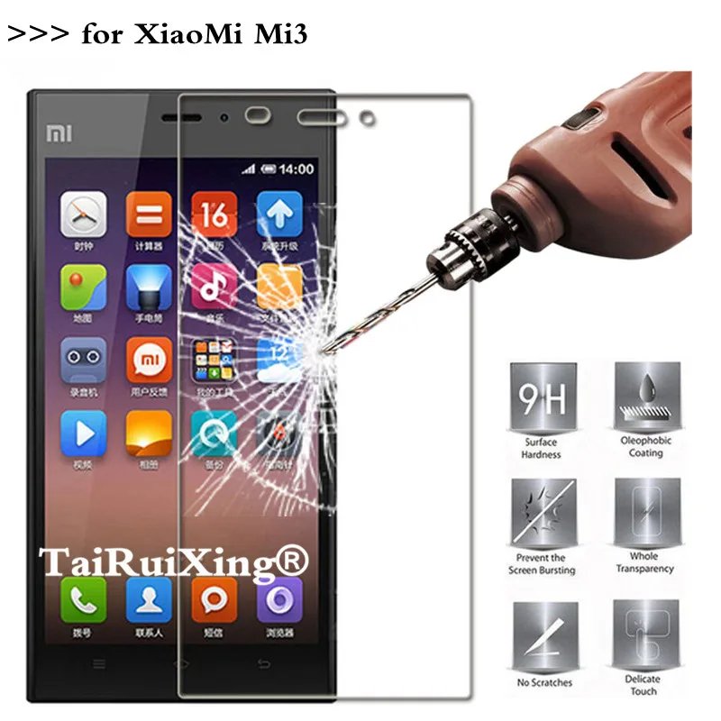 9H 2.5D 0 26 мм Закаленное стекло протектор экрана для XiaoMi Mi3 m3 mi 3 Защитная пленка * |
