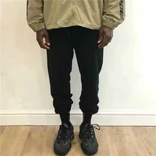 Хип-хоп Kanye West, эластичные хлопковые спортивные штаны с манжетами, мужские свободные шаровары, уличная одежда