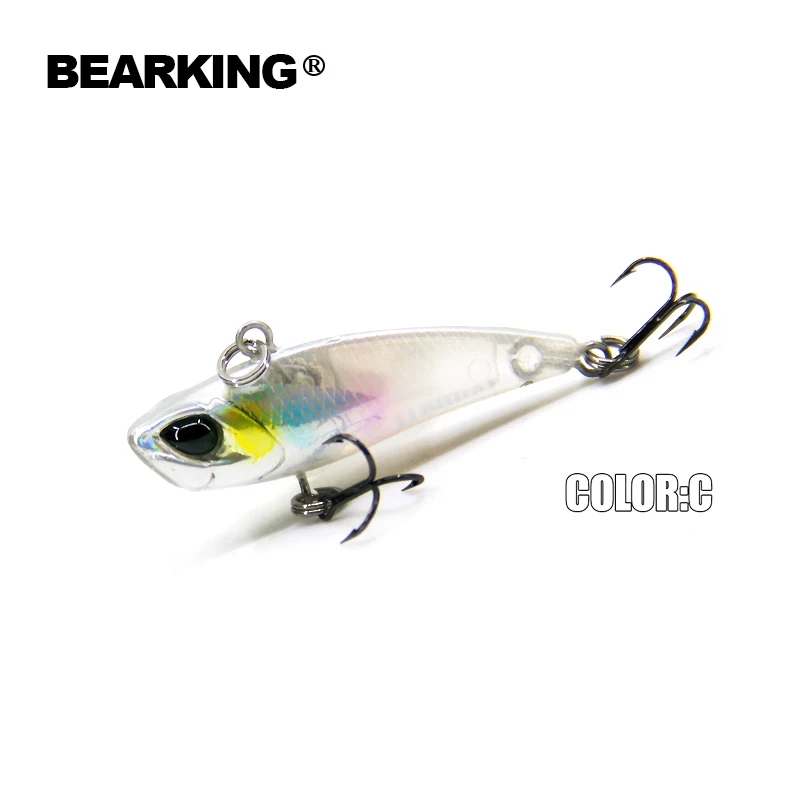 Bearking A+ fishing lures, hard bait, vib(lip less) 40mm 3.8g, sinking, good quality baits,3D eyes,vmc hooks