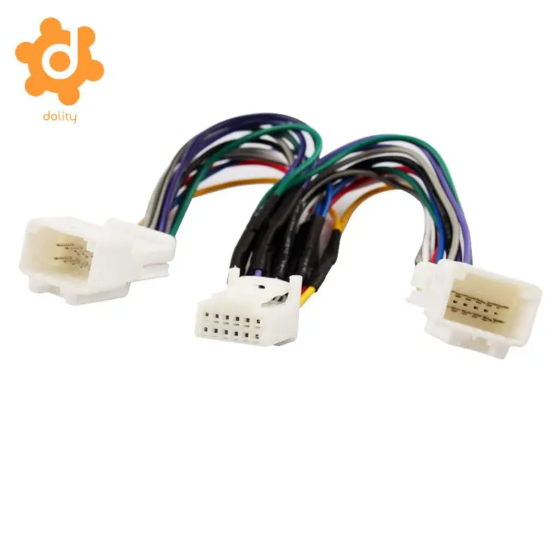 Car Audio Y Cable Splitter 6+6Pin Plug CD Changer MP3 USB For Toyota Lexus