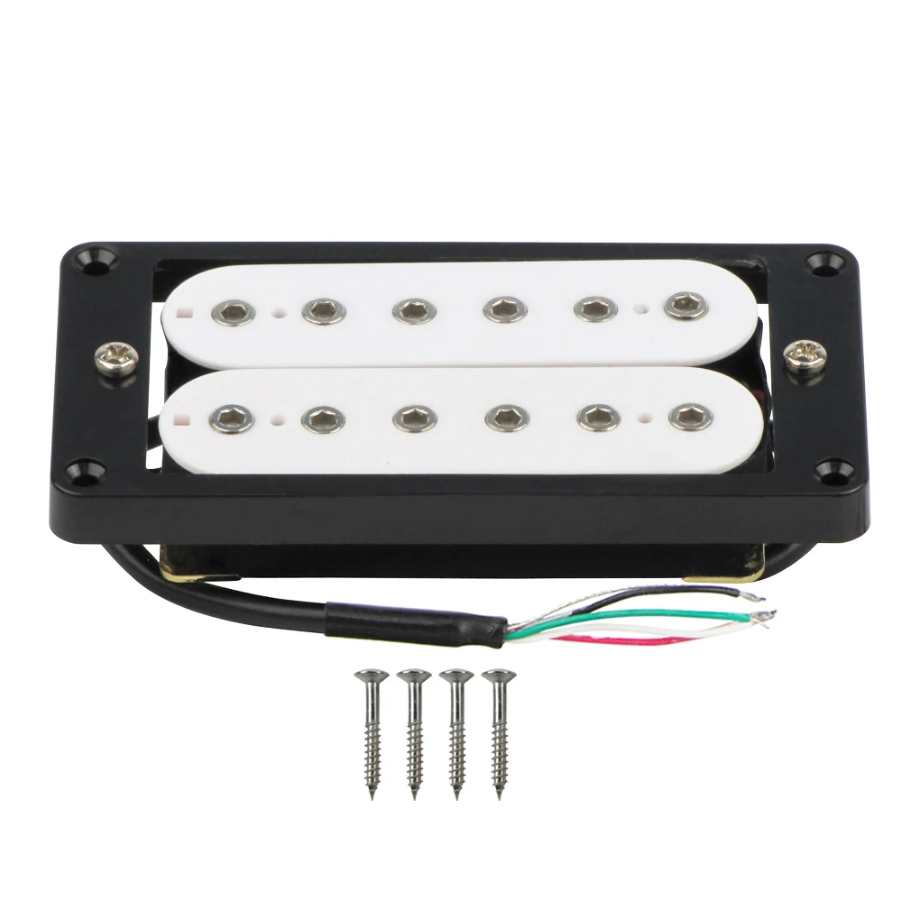 FLEOR Humbucker двойная катушка пикап Гитара мост Пикап керамический магнит белый с