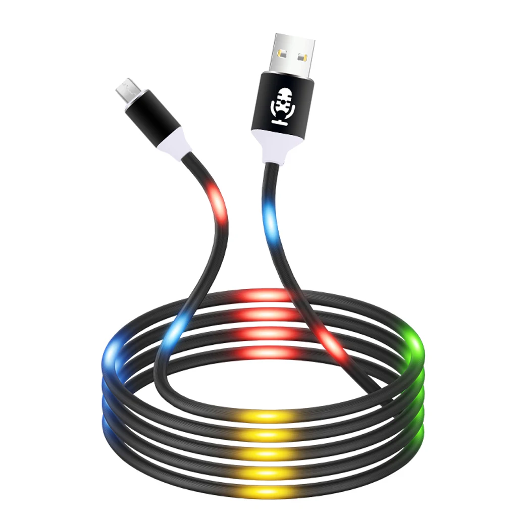 

Micro USB Volume Control LED Light Flash Data Charging Cable Data Sync Wire For Samsung S5 S6 S7 J5 J7 Xiaomi Redmi Note 5