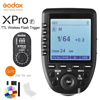 

Godox XPro-F Transmitter TTL HSS 2.4G Wireless X System LCD Screen + XTR-16 Receiver for Canon DSLR Godox Stuido Flash / AD360