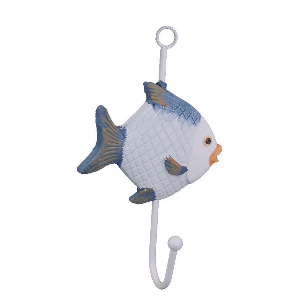 Nautical Theme Small Fish Shaped Hook Decorative Hook Hangerin Hooks