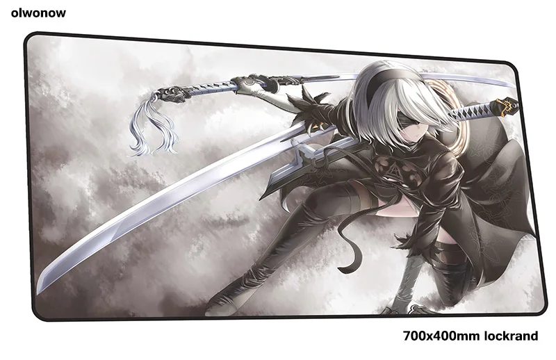 Nier automata коврик для мыши геймер высокого класса 700x400x2 мм notbook коврик для мыши игровой коврик для мыши с закрытыми краями коврик для мыши ПК Настольный коврик - Цвет: Size 700x400x2mm