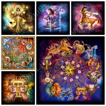 

Full Square / Round Diamond Painting Constellation Diamond Embroidery Crystal Mosaic Picture Beaded Cross Stitch Hobby & Crafts