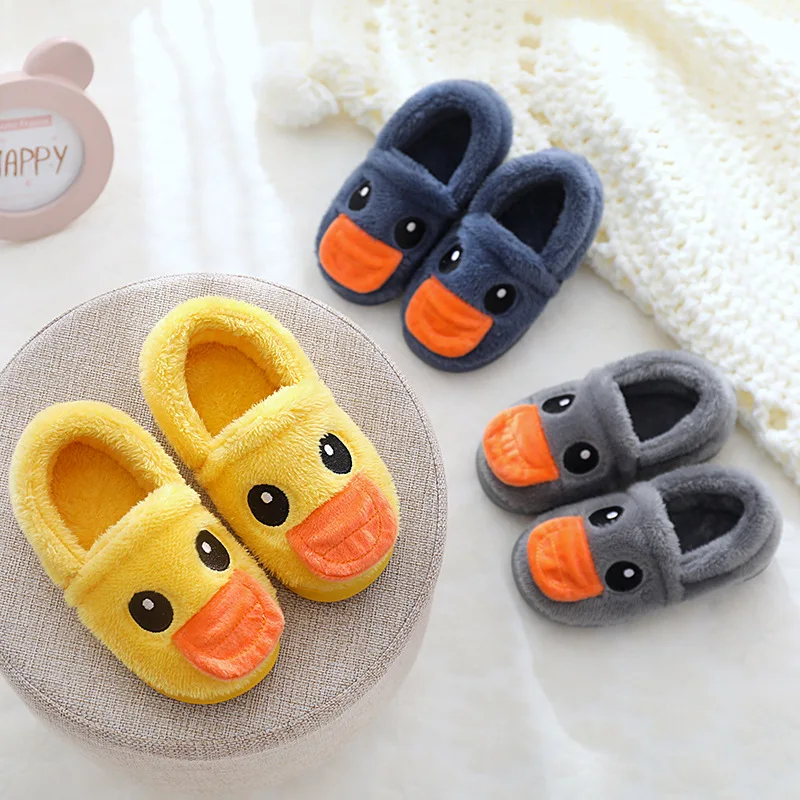 

Children's cotton slippers baby shoes 1-6 cute winter warm home shoes children's fur with cotton shoes