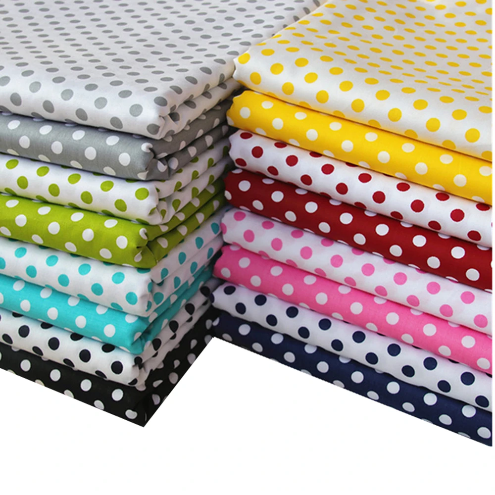 

New Multicolour Dot Twill Cotton Cloth Fabric Quilting Sewing for Patchwork and DIY Crafts Material 50x160cm