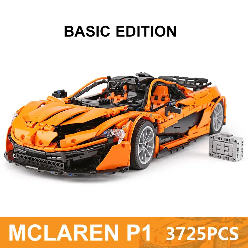 DHL 20087 Technic Car, совместимый с MOC-16915 McLaren P1, скоростной автомобильный набор, строительные блоки, кирпичи, приложение, Радиоуправляемый мотор, Подарочные модельные игрушки - Цвет: 20087 no motor