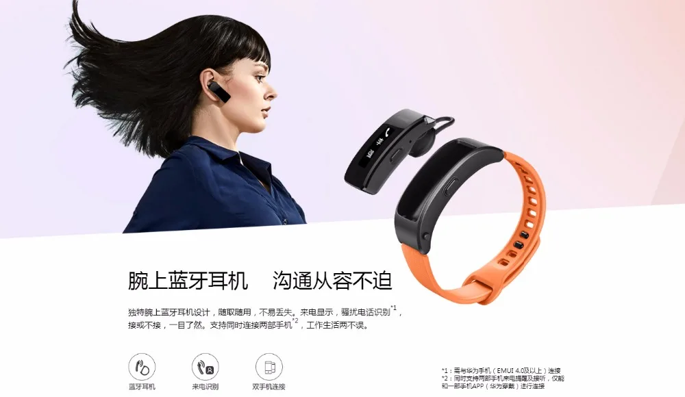 huawei TalkBand B3 Lite молодежное издание Bluetooth умный Браслет фитнес-Браслет спортивная Гарнитура ответ/конец вызова сообщение