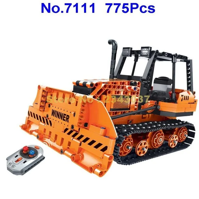 Winner 7111 775pcs Technic City Remote Control RC Engineering Bulldozer Electric Building Blocks Toys For Childrn | Игрушки и хобби