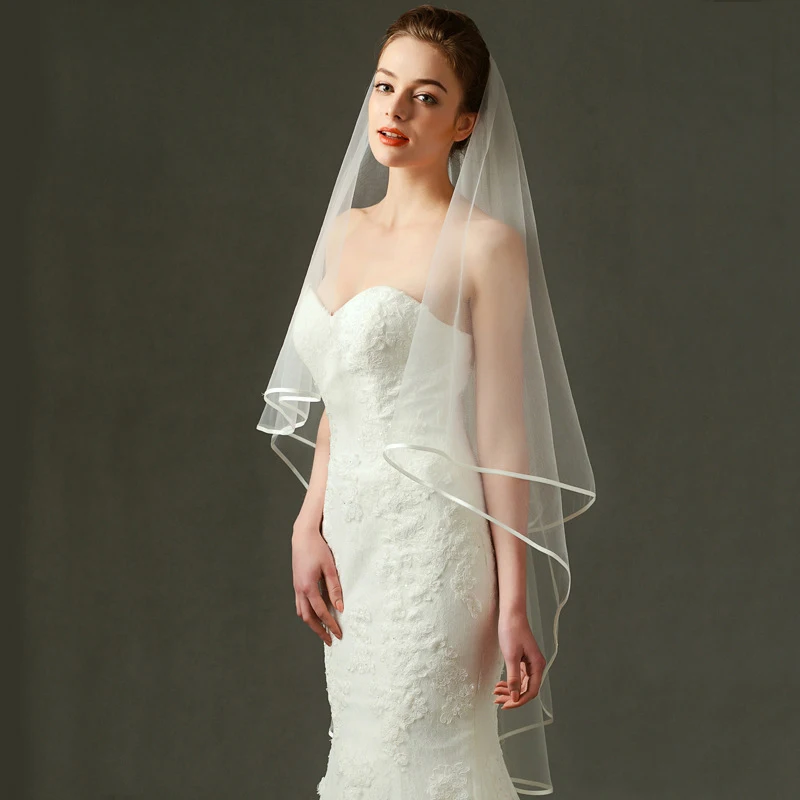 Новая свадебная вуаль цвета слоновой кости короткие простые элегантные свадебные аксессуары белая вуаль для женщин Свадебная горячая распродажа