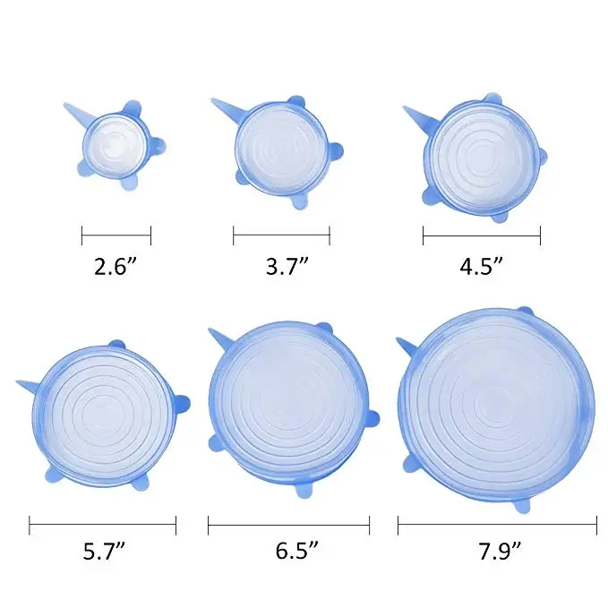 6 шт многофункциональная пищевая свежая и эластичная силиконовая крышка рукав пищевая Крышка силиконовая крышка чаши кулинарные кухонные принадлежности