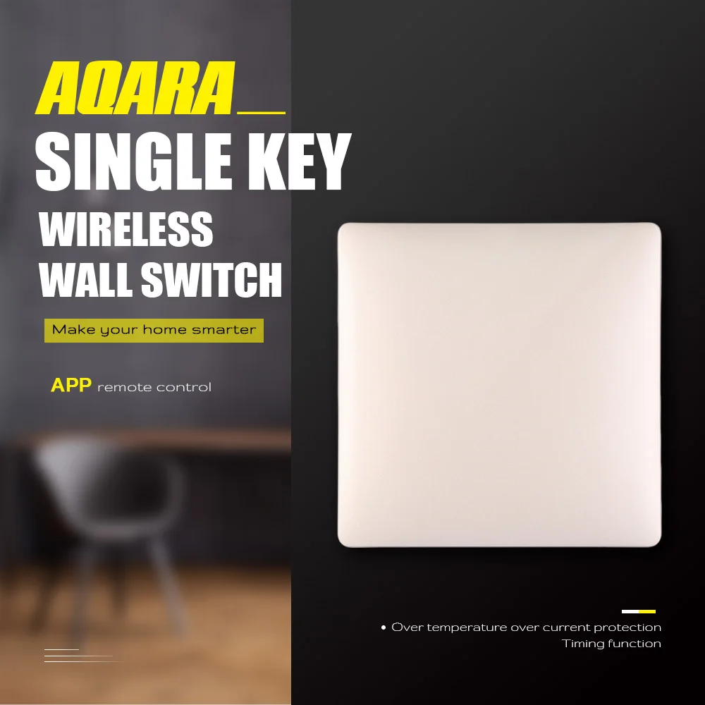 Aqara Single Button Wall Home Switch Panel Single Fire Single Key Version ( Xiaomi Ecosystem Product ) 