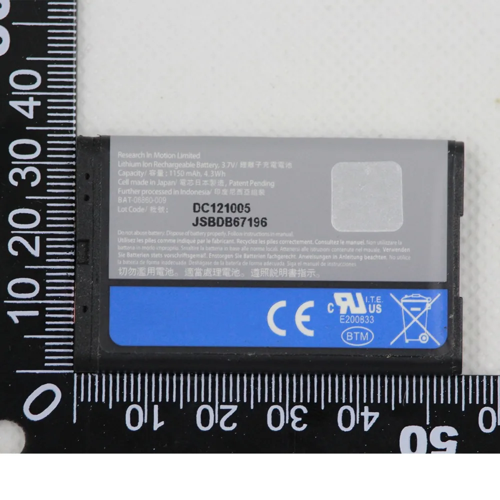 20 Pz/Lotto Batteria Del Telefono C-S2 Per Blackberry Curve 9300 8300 8310 8320 8330 8520 8530 8700 Interno Di Ricambio Batteria Mobile
