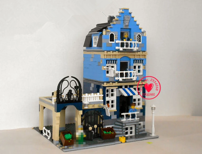 

New European Market Streetview fit legoings streetview creator city figures Building Block Bricks Kit DIY toys kid gift