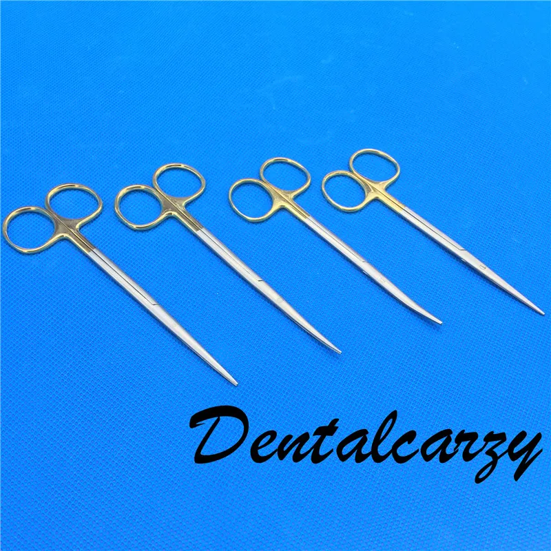 

Gold handle blunt scissors Cosmetic plastic surgery instrument double eyelid tool ophthalmic operating scissors 12.5/14