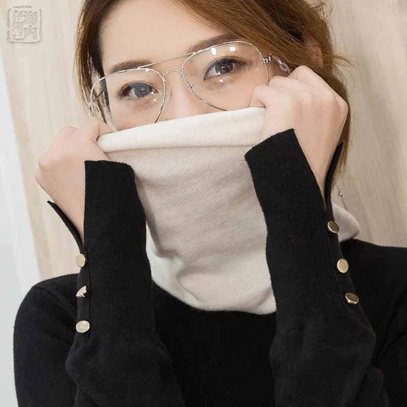 Cena Damski szalik z wełny kaszmirowy szyi cieplej Angora królik kaszmirowy komin pętli szaliki kobiety akcesoria dziewiarskie