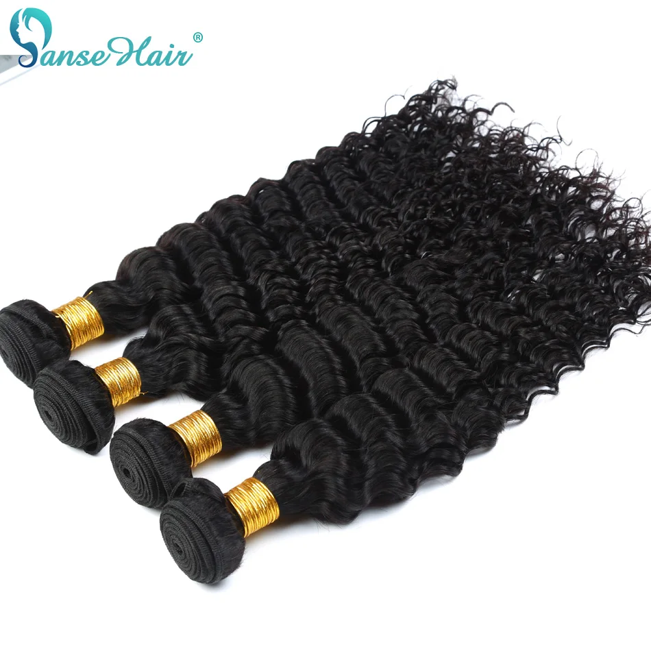 Murah Panse Rambut Malaysia Dalam Gelombang Keriting Rambut Tenun 100% Manusia rambut Ekstensi 3 Bundel Per Lot 100g 1B Rambut bundel