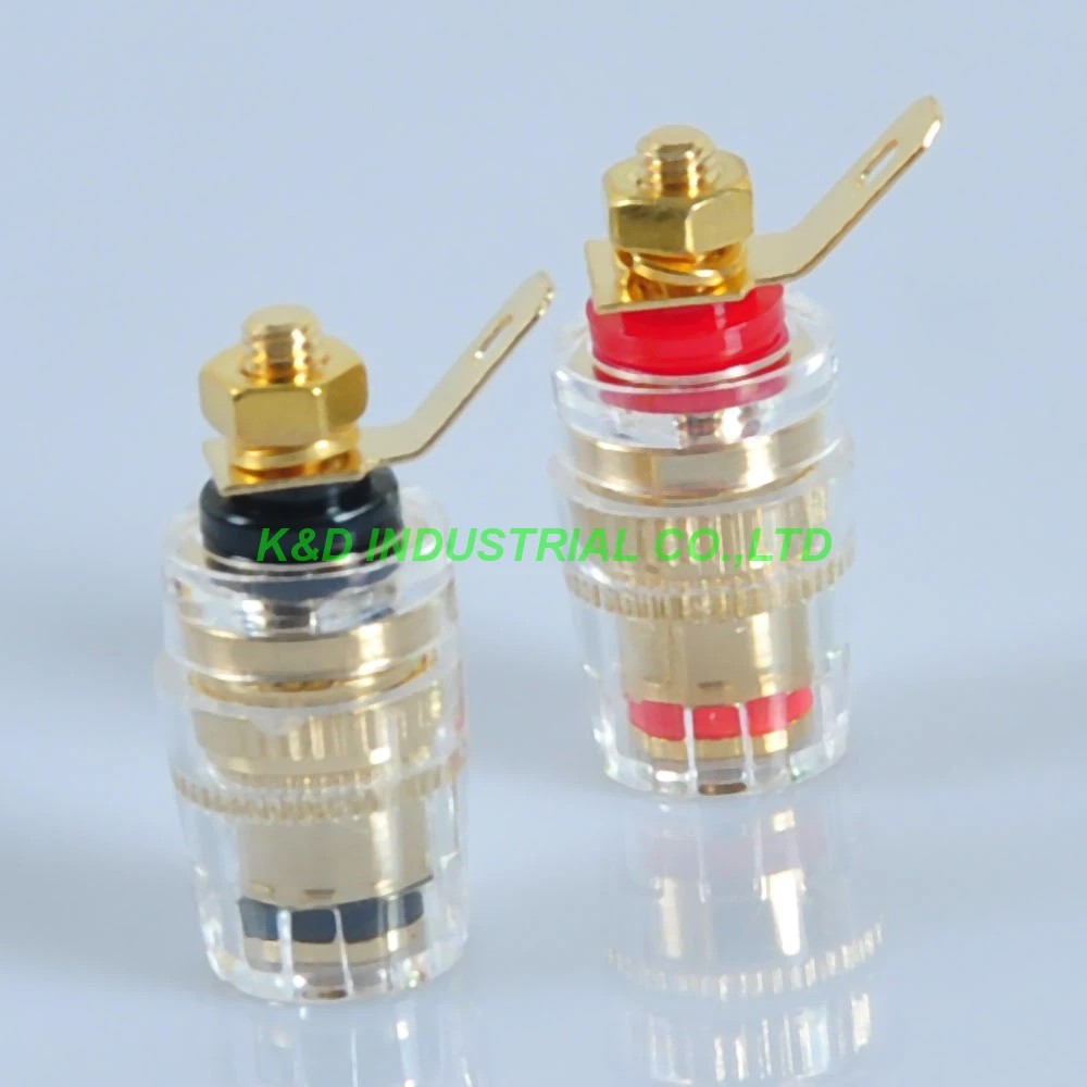 

5Pairs Copper Gold Audio Speaker Binding Post Amplifier Small For 4MM Banana Plug
