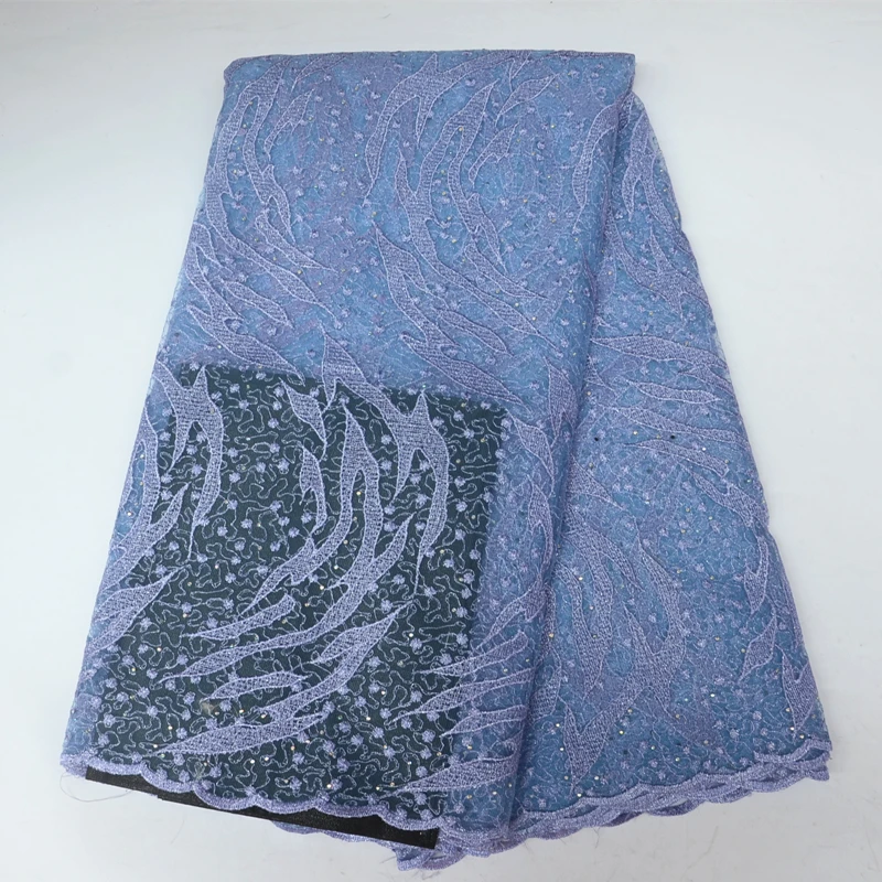 

5 Yards/Piece African Net Lace Fabric With Stones African Lace Fabric With Super Quality For African Wedding Lace Dress