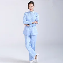 Женская медицинская одежда для медсестер, хирургические костюмы для больниц, униформа для медсестер, для салона красоты, Женское пальто с коротким рукавом+ штаны