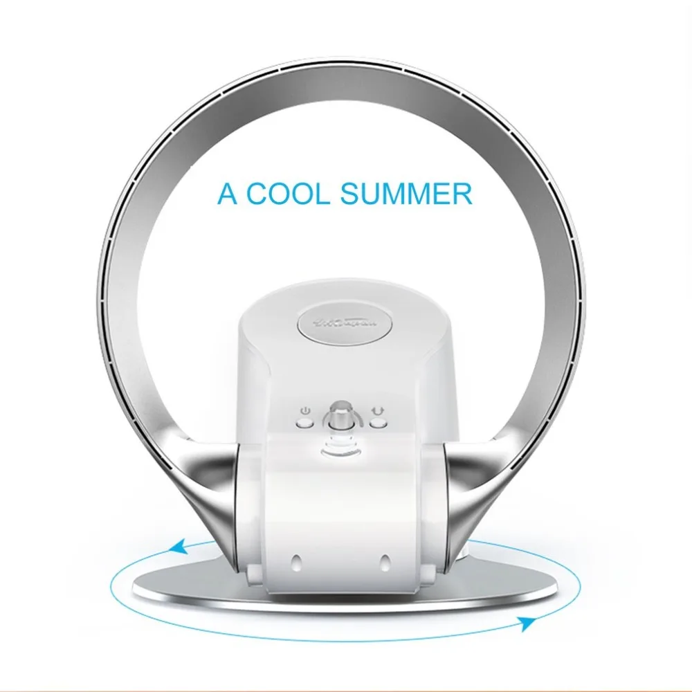 

New Multifunctional Bladeless Fan Air Condition Remote Control Wall Mounted Adjustable Wind Speed Round Fan for Home Office