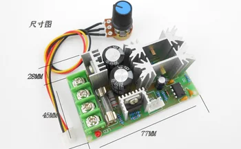 

Free Shipping! DC motor speed controller 12V 24V 36V 48V High-power drive module PWM Controller 20A module