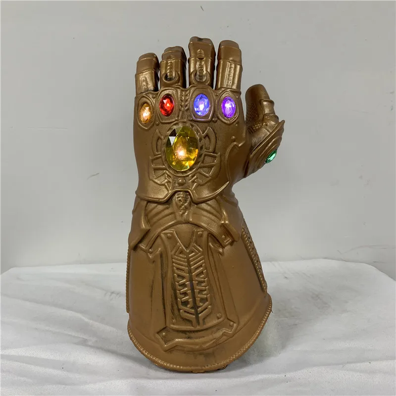 

Thanos Gauntlet Ending War Gloves Cosplay Superhero Thanos Latex Glove Halloween Party Props Deluxe