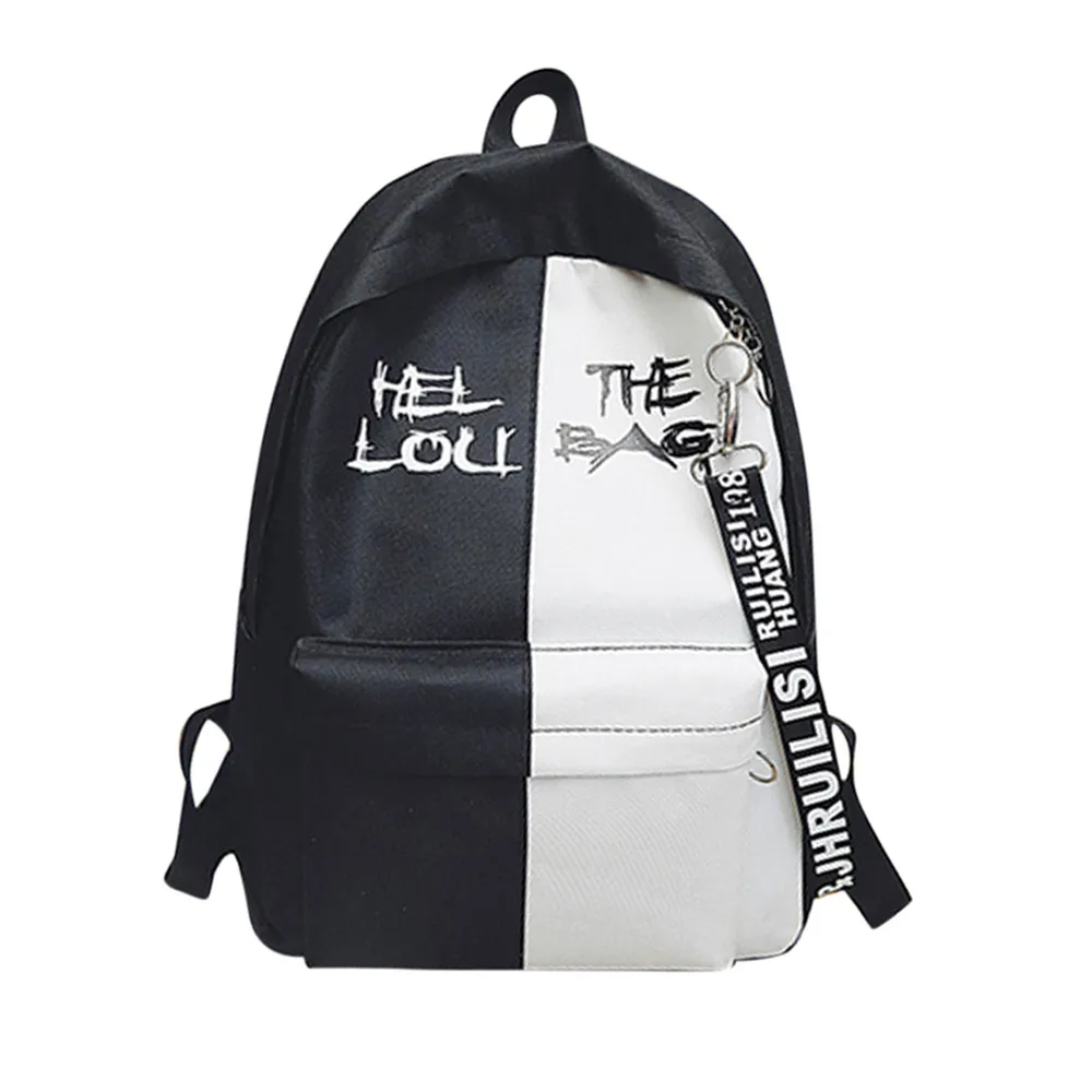 

Fashion Women Men backpack school bags Nylon waterproof letter zipper Hit Color Schoolbag Gripesack travel backpack mochila muje