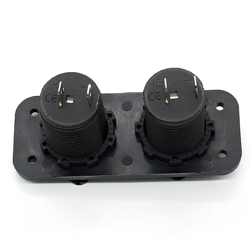 Charger Dual USB and Socket Panel Mount Marine 12 Volt Boat Power