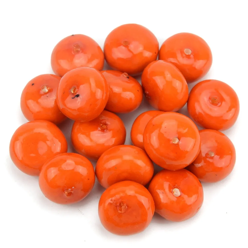 

200 Pcs Mini Orange Artificial Fruits and Vegetables For Wedding Home Decoration Cognitive Toy Fake Plastic Foam Berries