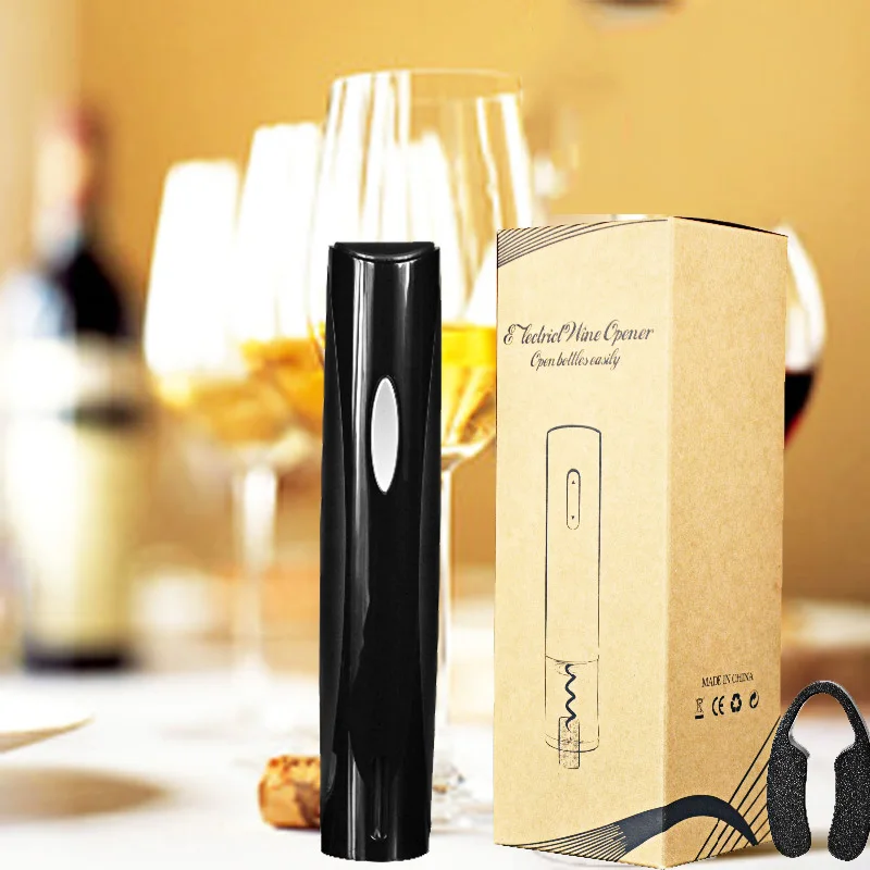 

Automatic Electric Wine Opener Kitchen Tool Champagne Bottle Corkscrew Kit with a Cutter For Home Hotel Party Wedding Celebrate
