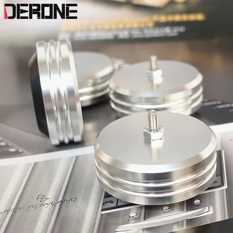 

4 piece 45mm *19.5mm Aluminum Machine Foot Amplifier Feet Speaker Turntable Feet Rubber shock absorption