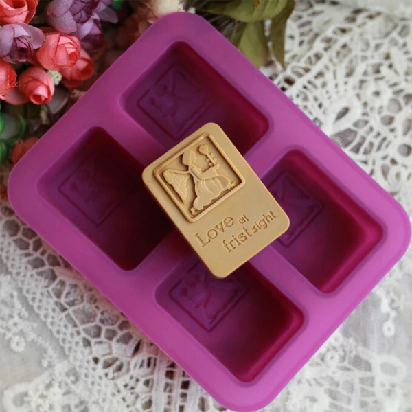 

handmade soap silica gel mould candle soap mould silicone mold for DIY prayer angel 4 holes