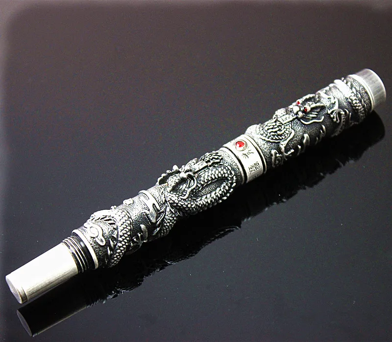 Jinhao перьевая ручка с восточным драконом металлические чернильные ручки 0 7 мм
