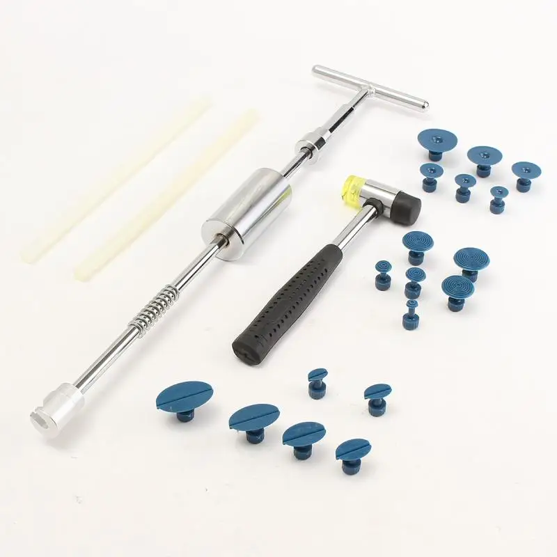 

New Car Body Dent Puller 18 PDR Glue Pulling Tabs Dent Removal T-bar Tool Kit Repair Tools Car Washing Machines